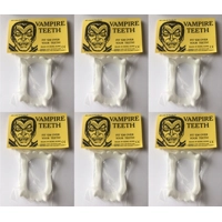 6x Traditional Plastic Vampire Dracula Teeth