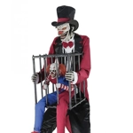 DEPOSIT- 7ft Rotten Ringmaster With Cage Clown Prop Animatronic SVI DEPOSIT- 7ft Rotten Ringmaster With Cage Clown Prop Animatronic SVI