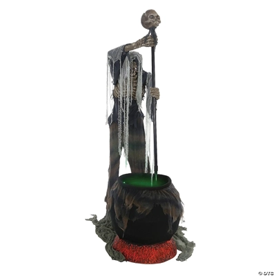 6.7ft Cauldron with Smoke Stirring Skeleton Creep Animated Halloween Prop USA Animatronic 6.7ft Cauldron with Smoke Stirring Skeleton Creep Animated Halloween Prop USA Animatronic
