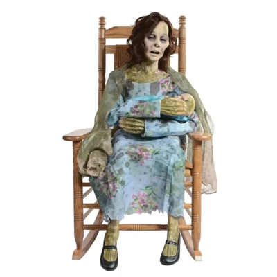 Rocking Mouldy Mommy Animated Prop Animatronic Halloween Decoration