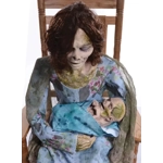 Rocking Mouldy Mommy Animated Prop Animatronic Halloween Decoration