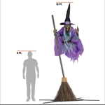 Home Depot 12ft Giant Hovering Animated Hovering Halloween Witch with Broomstick