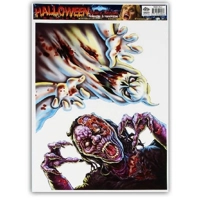 Halloween Window Stickers - ZOMBIE/GHOST - A3 SIZED