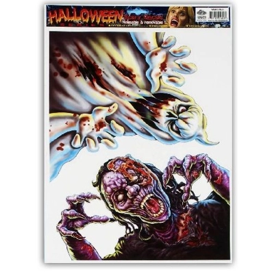 Halloween Window Stickers - ZOMBIE/GHOST - A3 SIZED Halloween Window Stickers - ZOMBIE/GHOST - A3 SIZED