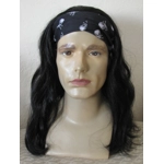 Rocker Headband Black Wig