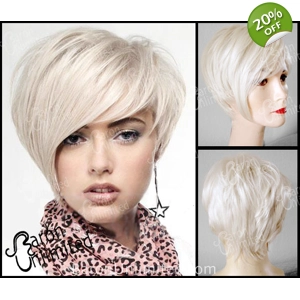 Platinum Blonde Aline Pixie