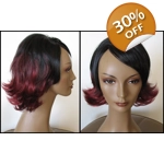 Hannah Black and Burgundy Flip Synthetic Wig