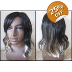 Stacy  black and blonde synthetic wig