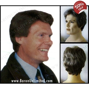 Charles  Dark Brown Synthetic Men's Wig