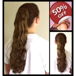 Coned braided Ponytail bun cover. COLOR 4 -- One left
