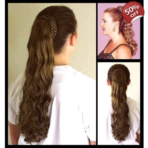 Coned braided Ponytail bun cover. COLOR 4 -- One left