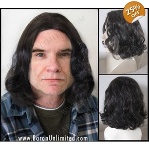 Eten Synthetic Darkest Brown Man's Wig