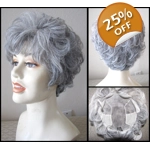 Anna Full Lace Grey Synthetic Wig - ONE LEFT