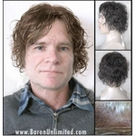 Jet Hand Tied Human Hair Man's Wig