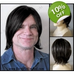 Mode Black Synthetic Man's Wig - SALE