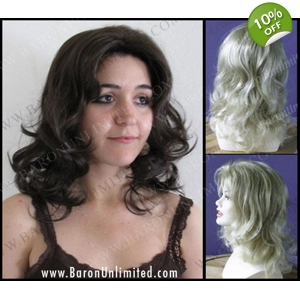 Tawney Shoulder Length Dark Brown Wavy Wig