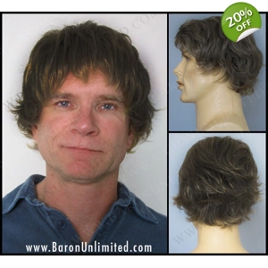 Med Brown Winton Synthetic Men's Wig - SALE