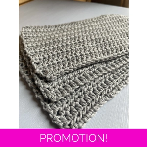 Reusable Cotton Dishcloths - Grey