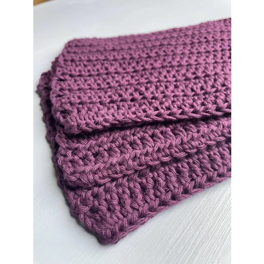 Reusable Cotton Dishcloths - Purple