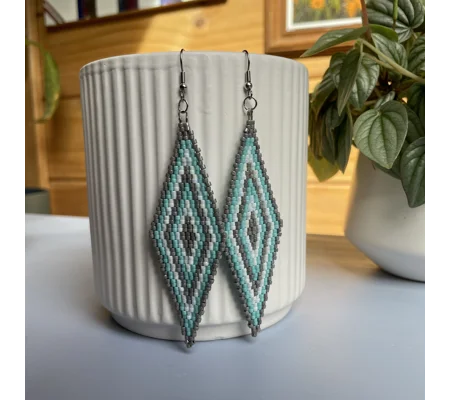 Blue, Grey and White