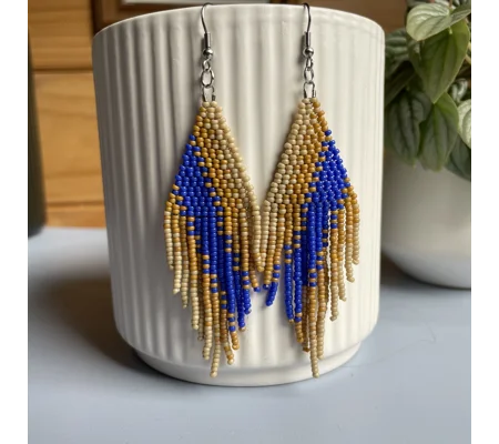Beige, Mustard, and Cobalt