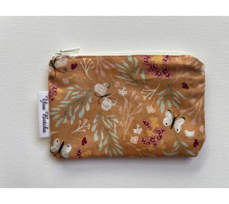 Wallet - Orange with butterflies