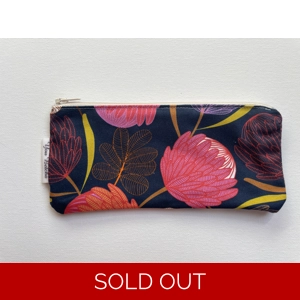 Makeup Bag -  Pink/Navy Floral