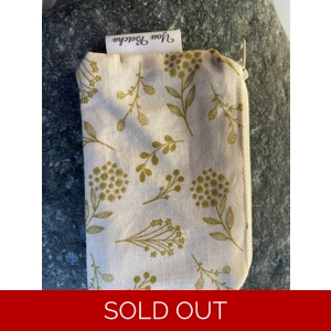 Zipper Pouch -Golden Floral