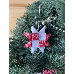 Christmas Ornaments - Fabric Scandinavian Star 6.5cm
