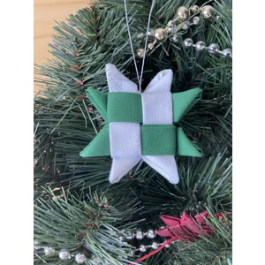 Christmas Ornaments - Fabric Scandinavian Star 6.5cm