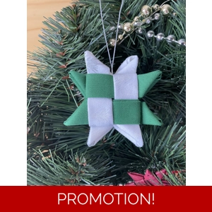 Christmas Ornaments - Fabric Scandinavian Star 6.5cm
