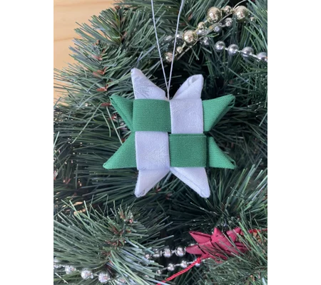 Christmas Ornaments - Fabric Scandinavian Star 6.5cm