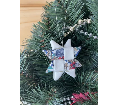 Christmas Ornaments - Fabric Scandinavian Star 6.5cm
