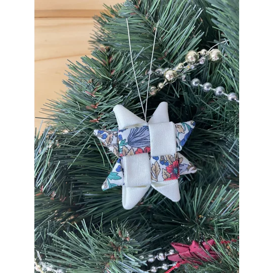 Christmas Ornaments - Fabric Scandinavian Star 6.5cm