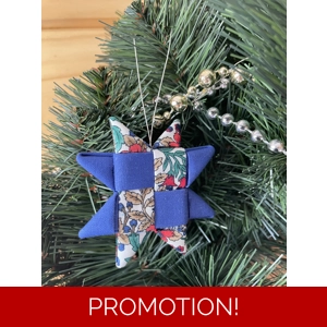 Christmas Ornaments - Fabric Scandinavian Star 6.5cm