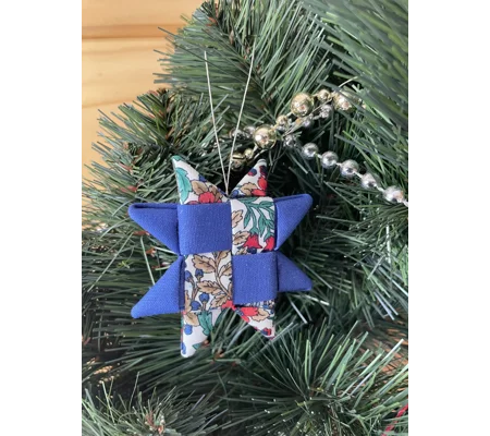 Christmas Ornaments - Fabric Scandinavian Star 6.5cm