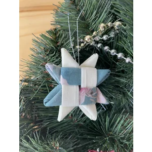 Christmas Ornaments - Fabric Scandinavian Star 6.5cm