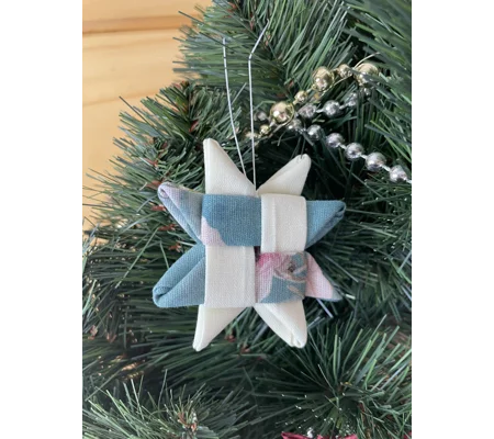 Christmas Ornaments - Fabric Scandinavian Star 6.5cm