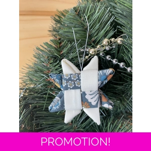 Christmas Ornaments - Fabric Scandinavian Star 6.5cm