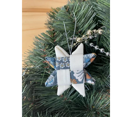 Christmas Ornaments - Fabric Scandinavian Star 6.5cm