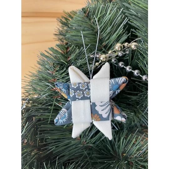 Christmas Ornaments - Fabric Scandinavian Star 6.5cm