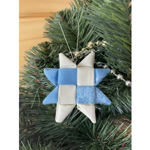Christmas Ornaments - Fabric Scandinavian Star 6.5cm