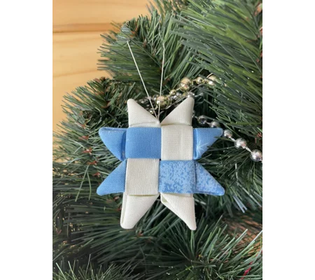 Christmas Ornaments - Fabric Scandinavian Star 6.5cm