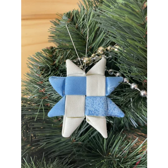 Christmas Ornaments - Fabric Scandinavian Star 6.5cm