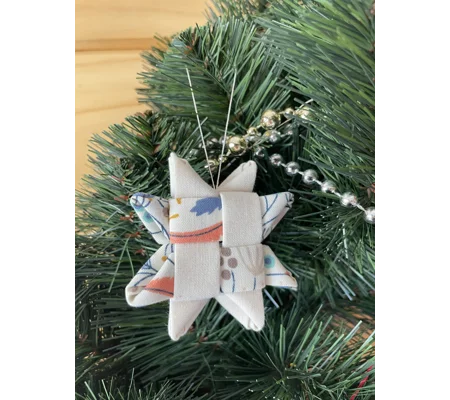 Christmas Ornaments - Fabric Scandinavian Star 6.5cm
