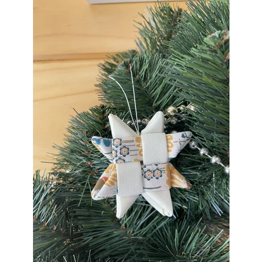 Christmas Ornaments - Fabric Scandinavian Star 6.5cm