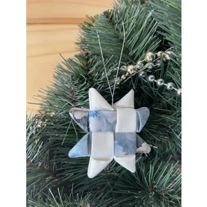 Christmas Ornaments - Fabric Scandinavian Star 6.5cm