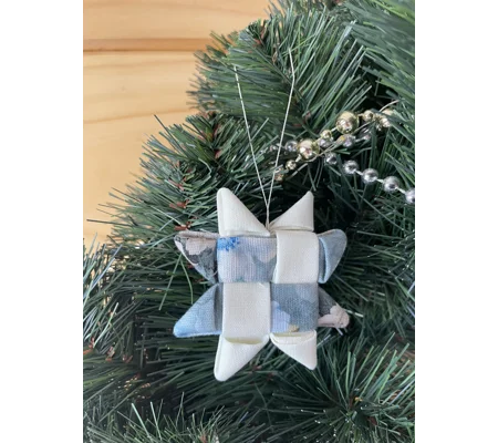Christmas Ornaments - Fabric Scandinavian Star 6.5cm