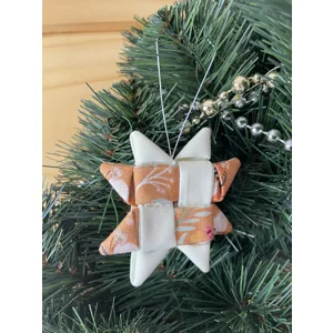 Christmas Ornaments - Fabric Scandinavian Star 6.5cm