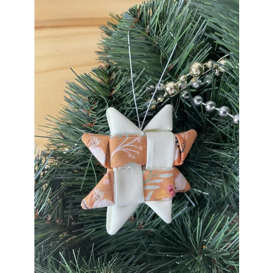 Christmas Ornaments - Fabric Scandinavian Star 6.5cm